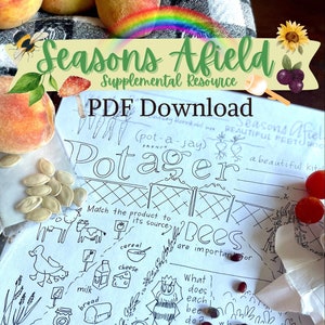 Seasons Afield Nature Study Supplemental Worksheet Printable PDF