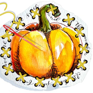 Watercolor Pumpkin Lacing Cards PDF Printable - Etsy