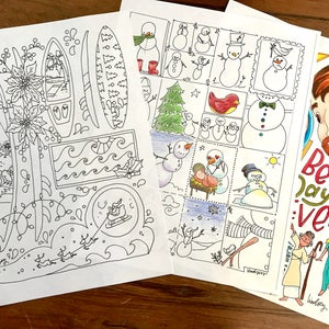 Happy Sunny Christmas Coloring Book image 3