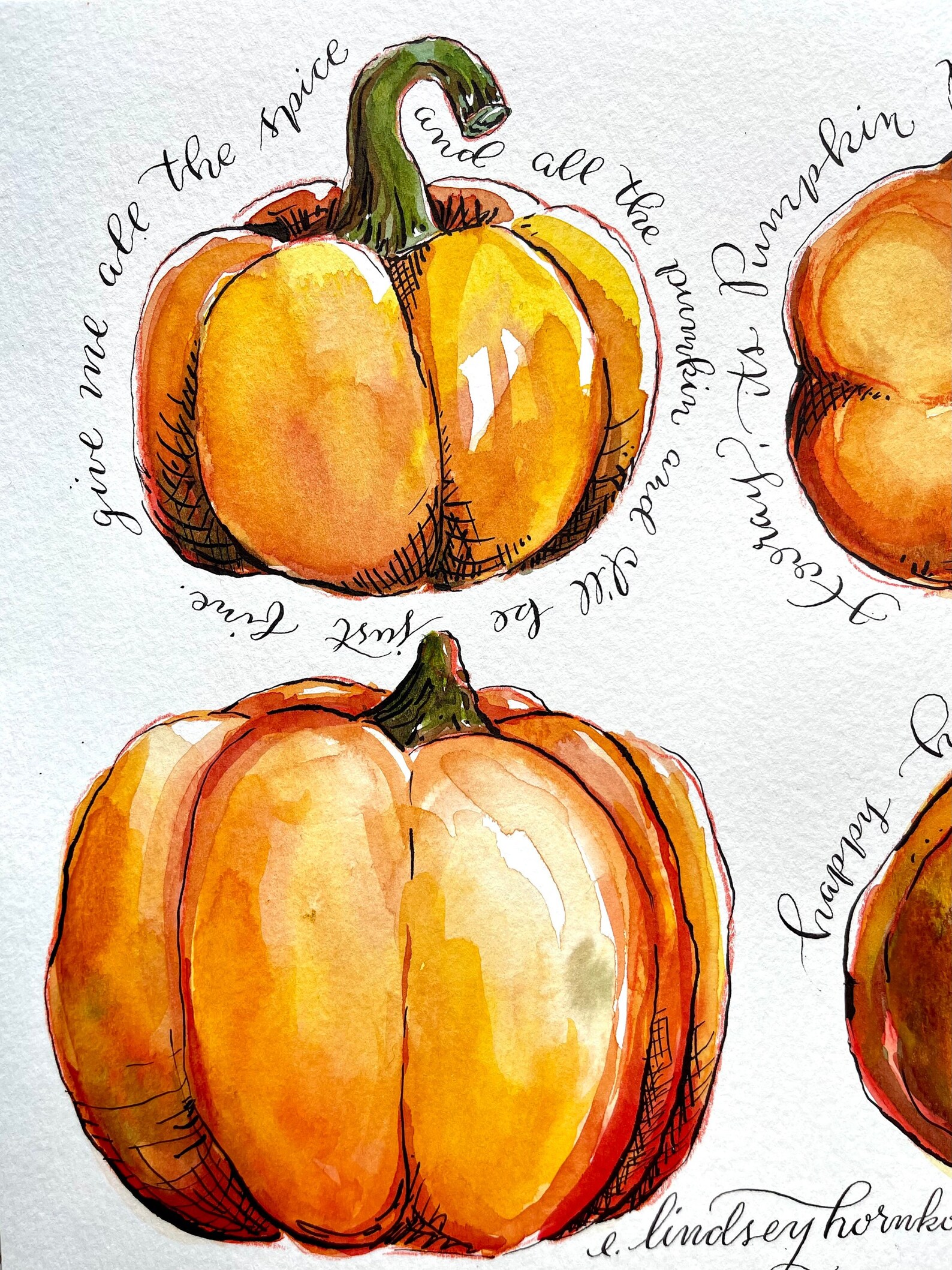 Watercolor Pumpkin Lacing Cards PDF Printable - Etsy