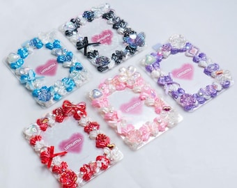 Pearl & Rose themed Decoden Toploader: Kpop Photocard Holder