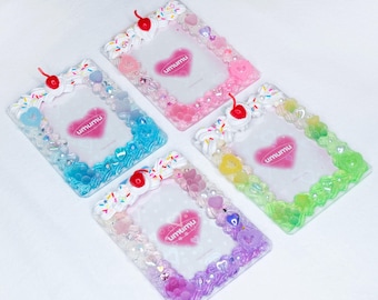 Cream Soda themed Decoden Toploader: Photocard Holder