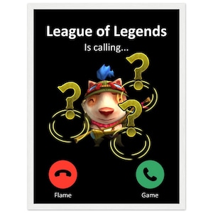 Whimsical Teemo &#39;Is Calling&#39; Wall Art - Perfect for League of Legends Fans