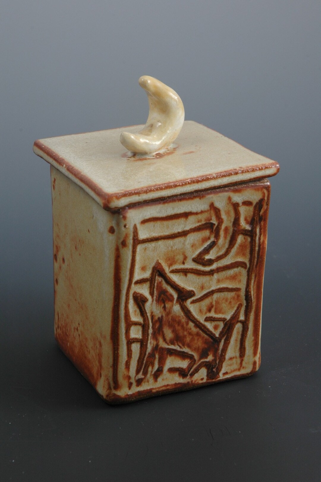 Handmade Pottery Box Entitled 
