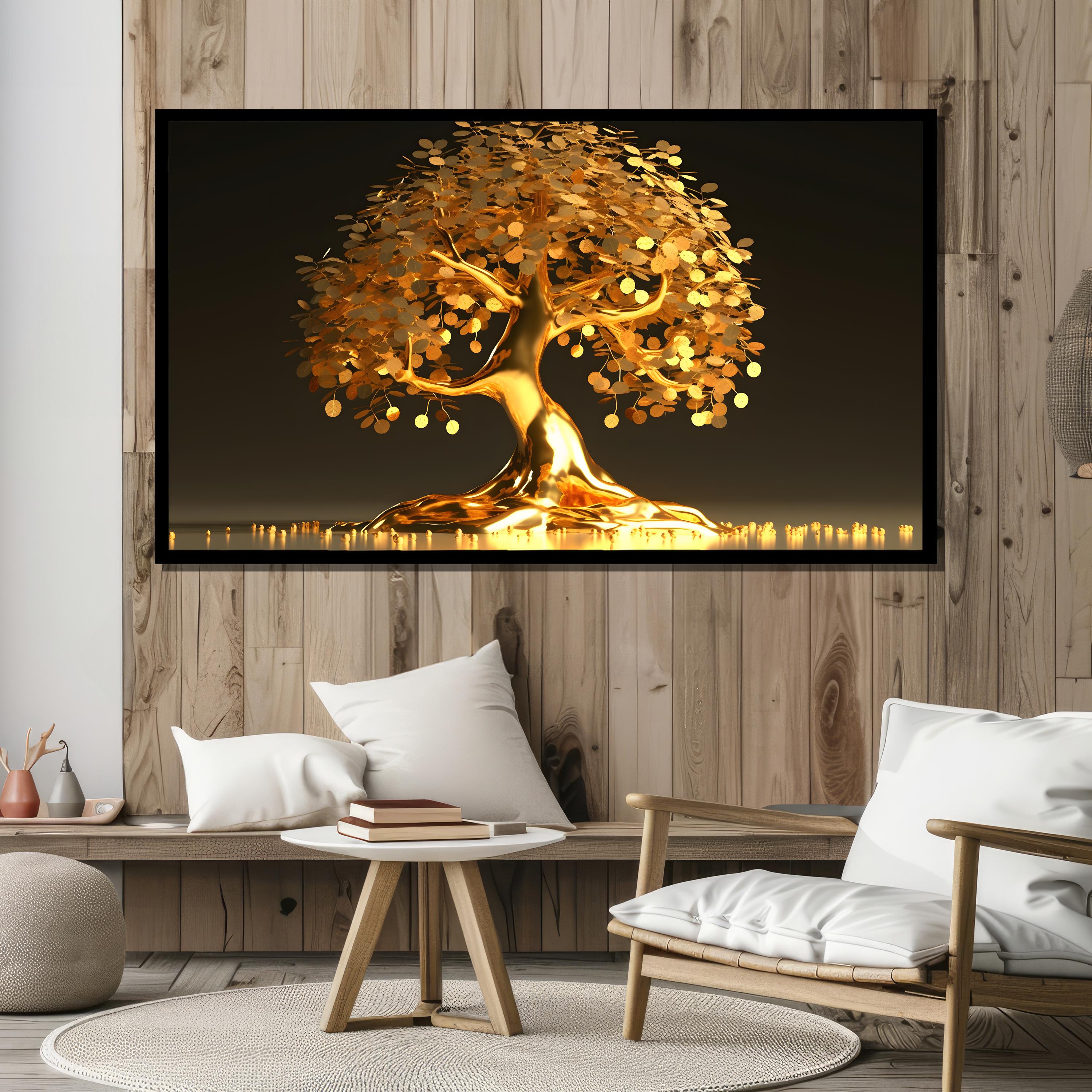 Gold Tree Wall Tapestry Norse Tapestry, Yggdrasil Wall Hanging