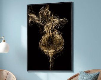 Elegant Ballerina in White Tutu Canvas Print – Serene Ballet Art for Graceful Wall Decor