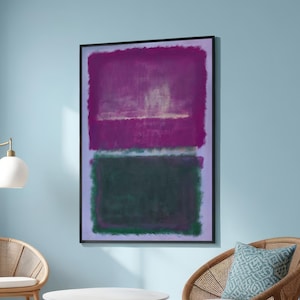 Mark Rothko - Violet and Green Abstract Color Field Painting - Large Wall Art