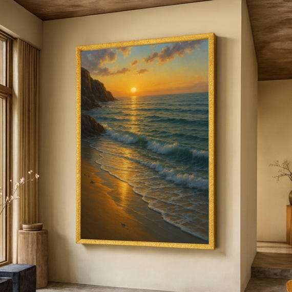 Art gallery アート風景 キャンバスアート 海 海と白波のキャンバス