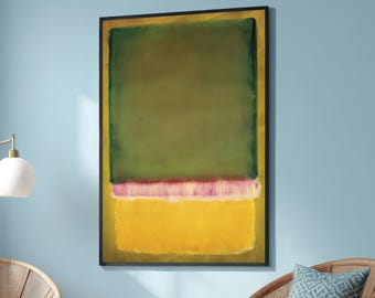 Mark Rothko Abstract Color Field - Green Pink and Yellow Canvas Art Print