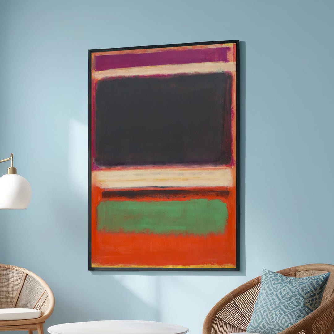 Mark Rothco Color Field Mark Rothko Color Field Painting - Black Magenta Green Abstract Canvas ...