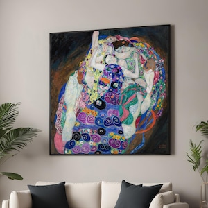 The Virgin by Gustav Klimt - Vibrant Art Nouveau Canvas Print - Feminine and Symbolic Masterpiece