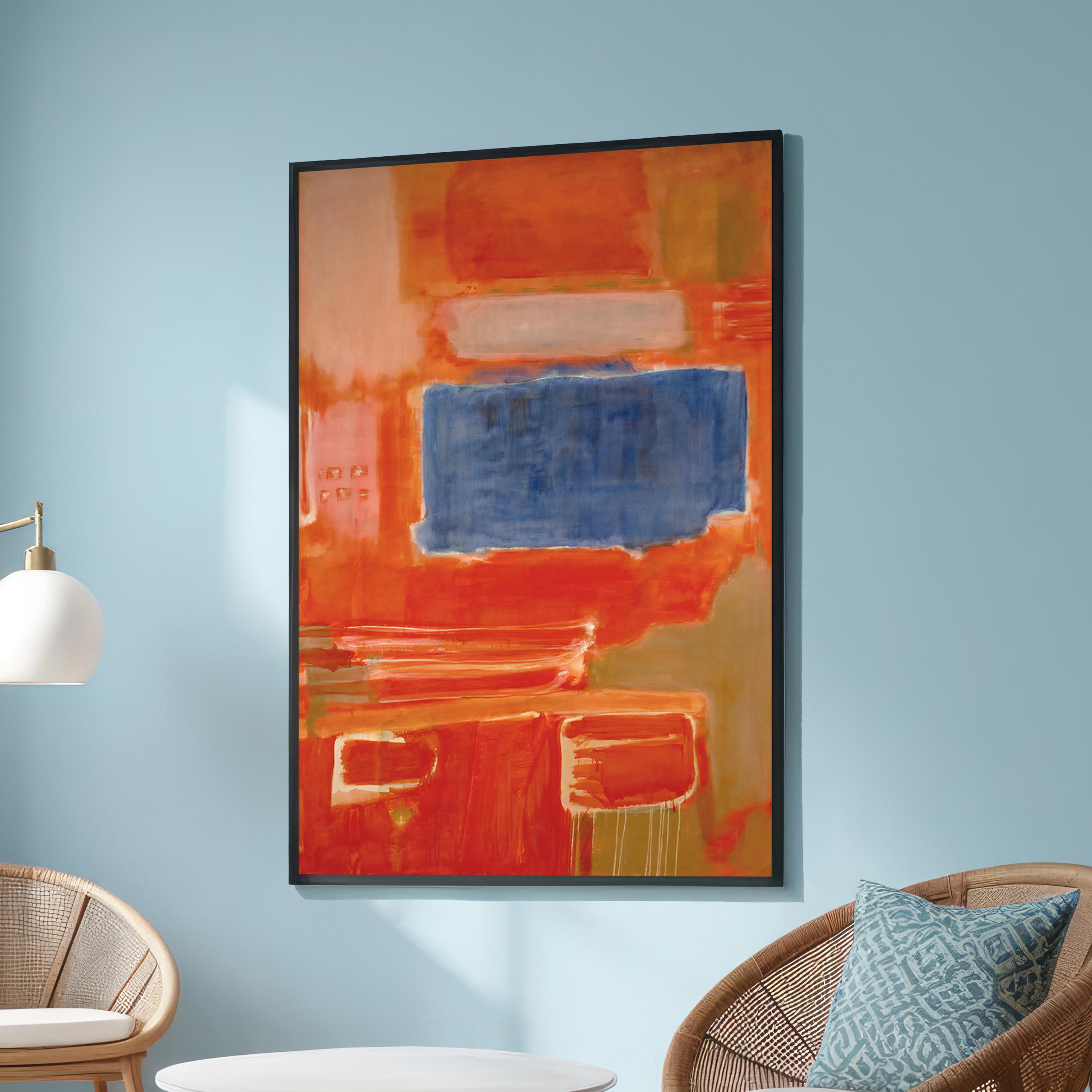 Mark Rothko - Orange Blue Abstract Expressionist Canvas Art - Etsy