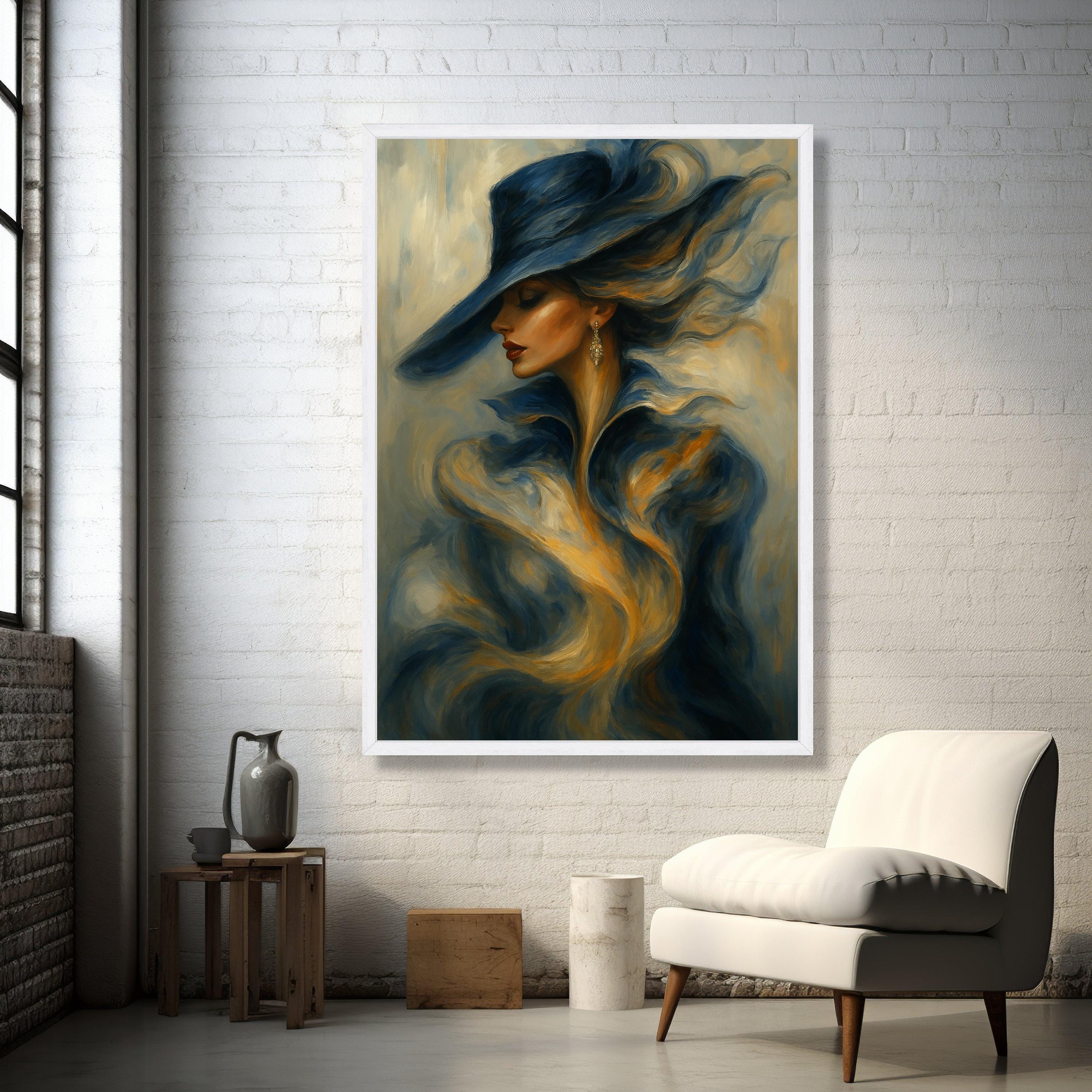 Elegant Woman Portrait Canvas, Fashion Art Print, Feminine Wall Decor ...