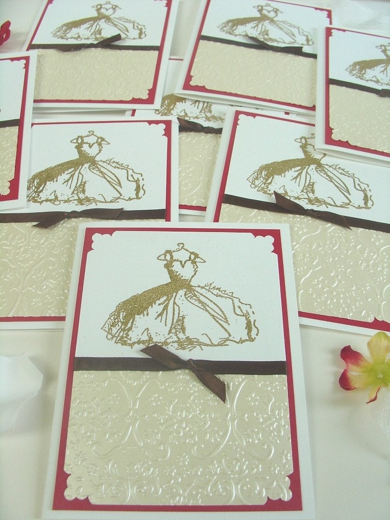 Bridesmaid Invitation Handmade Card with Beautiful Embossed Etsy
