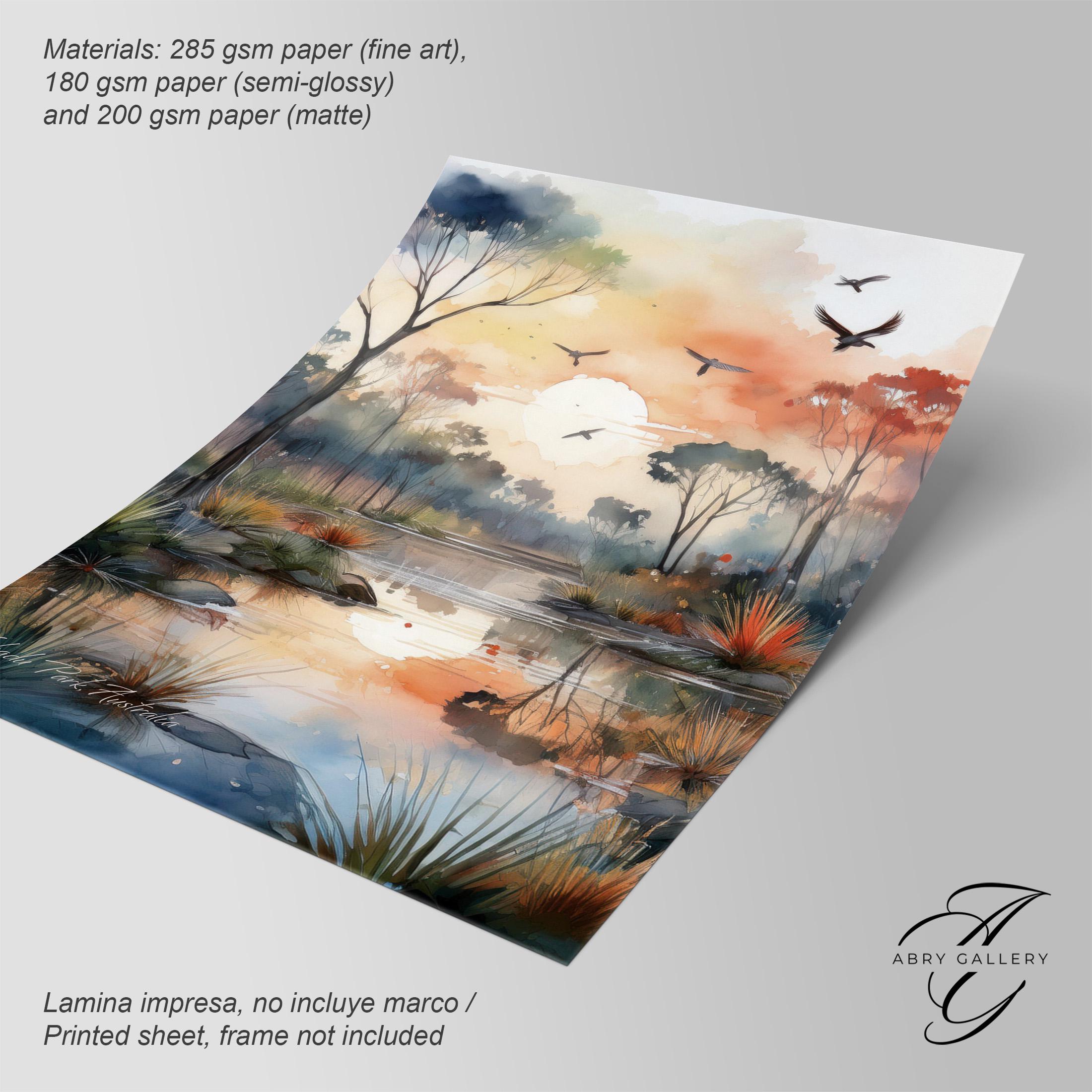 Kakadu National Park Art, Australian Landscape Print, Sunset