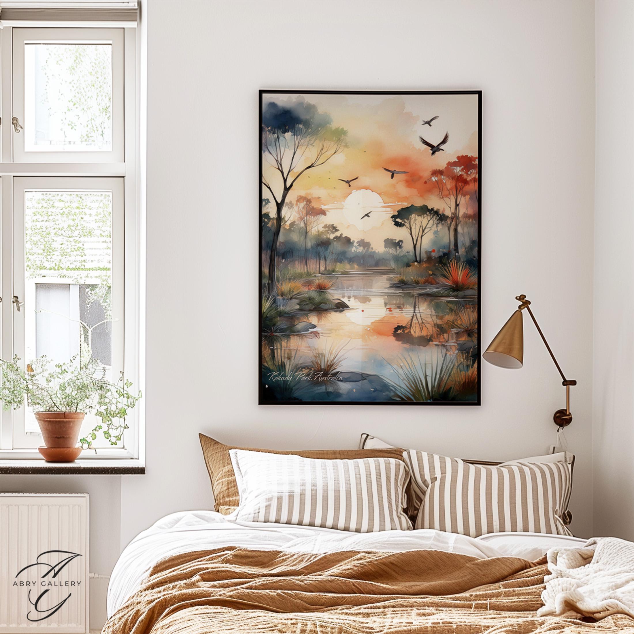 Kakadu National Park Art, Australian Landscape Print, Sunset