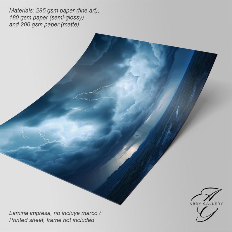 Lightning Storm Photography Print Dramatic Cloudscape Wall Art PAI22 lightning-storm-photography-print-dramatic-cloudscape-wall-art-pai22