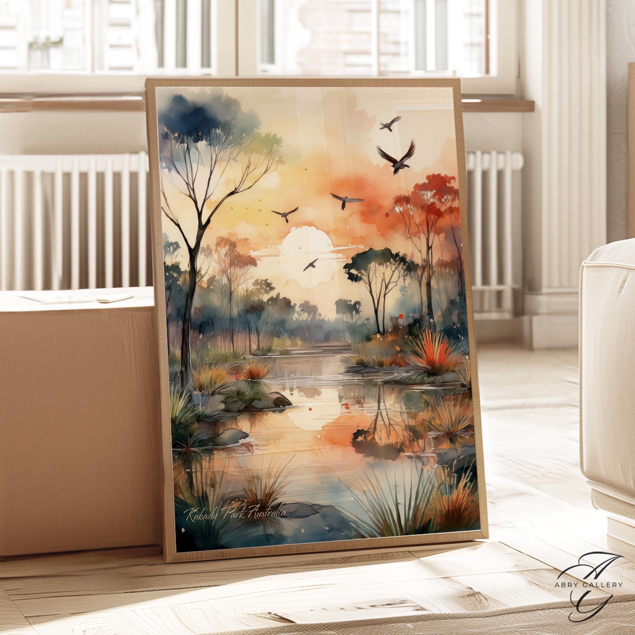 Kakadu National Park Art, Australian Landscape Print, Sunset
