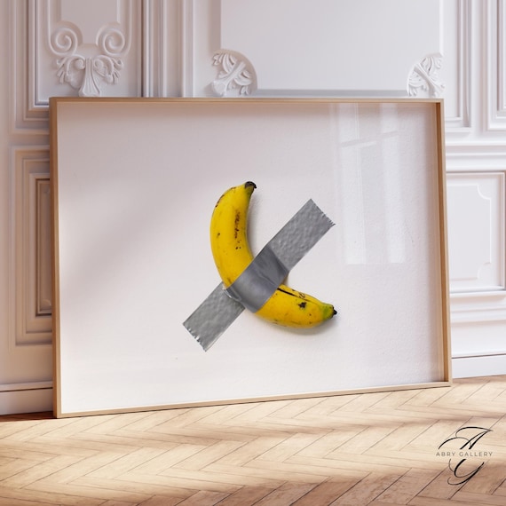 Banana Art Print: Satirical Modern Wall Decor - Etsy