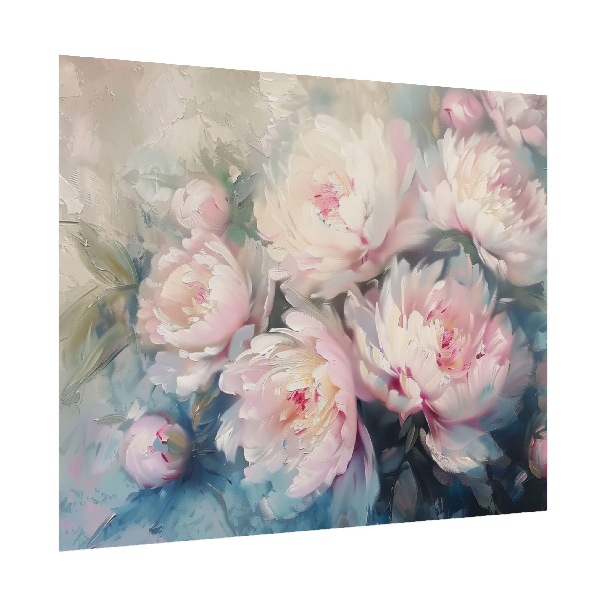 Soft Pink Peony Floral Wall Print: Abstract Botanical Wall Art - Etsy