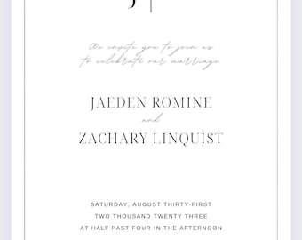 wedding invitation template. Canva wedding invitation.