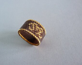 Custom Virgo Zodiac Sign Handmade Beaded Ring