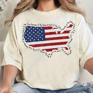 Amerikaanse kaart met faux pailletten png, 4 juli png, Independence Day png, Land van de vrijen vanwege de dapperen png, glitter 4 juli png
