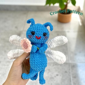 Dragonfly Crochet Pattern PDF, Cute Dragonfly Amigurumi Pattern, Plush Dragonfly Crochet Toy, Stuffed Insect Pattern, Pattern In English