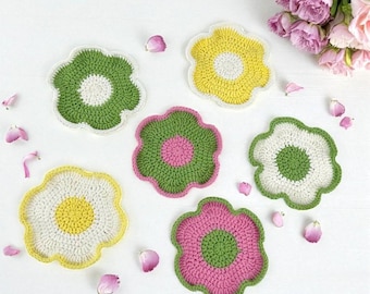 Flower Coaster Crochet Pattern, Bloom Collection (PDF)