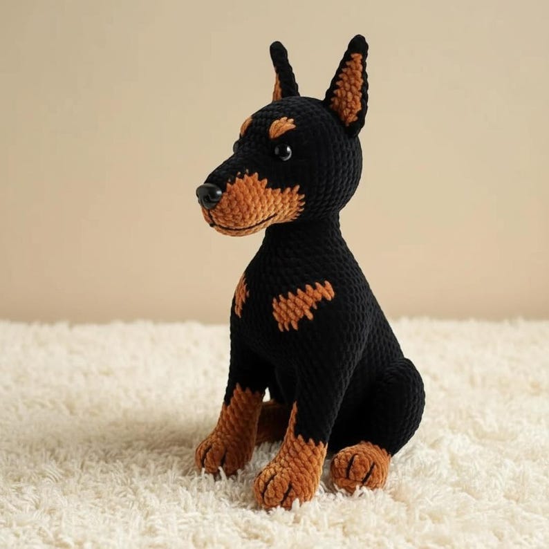 Doberman Dog Crochet Pattern, Easy Beginner Amigurumi (PDF Pattern) - Etsy