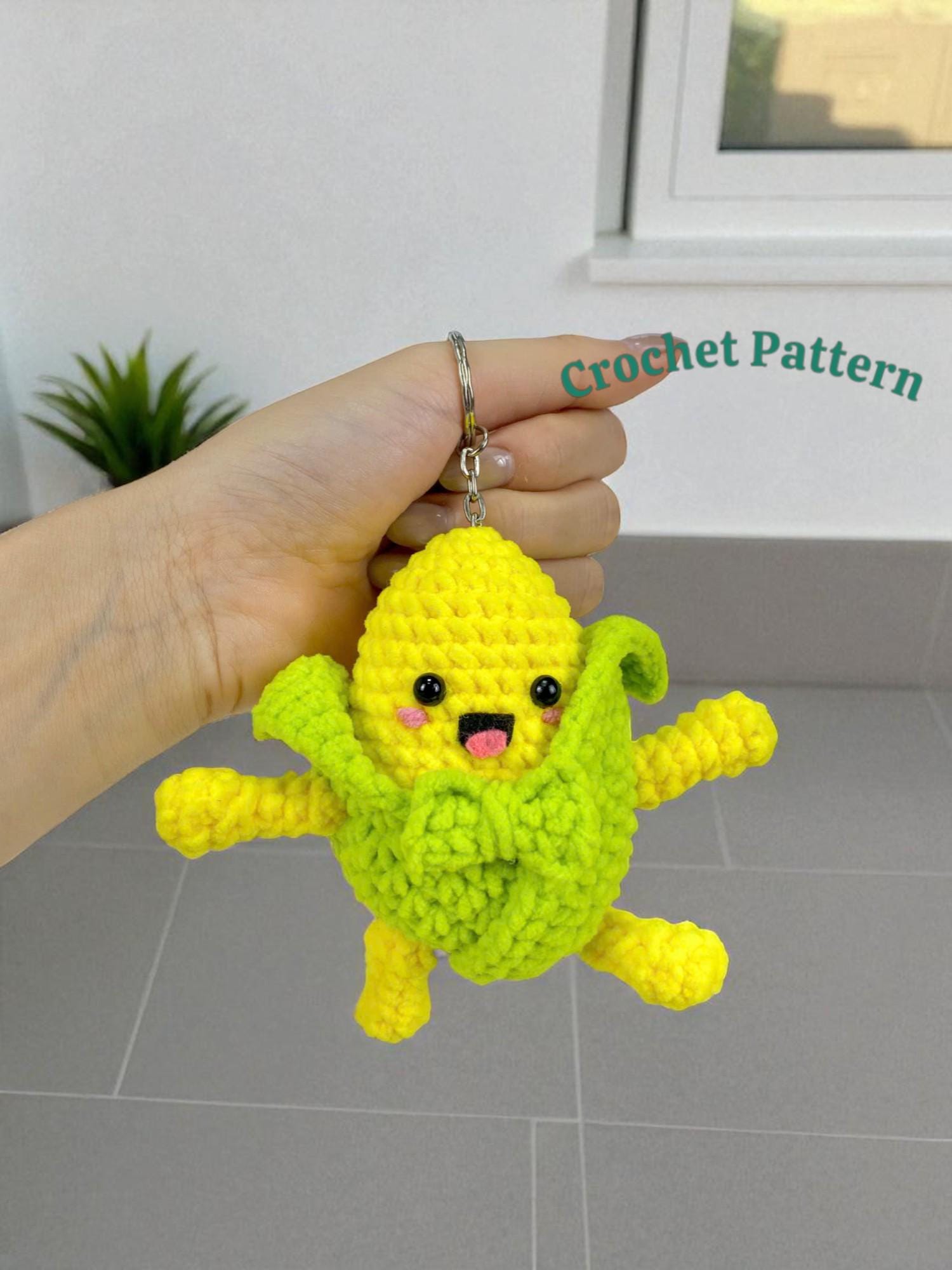 Plush Corn Keychain Crochet Pattern