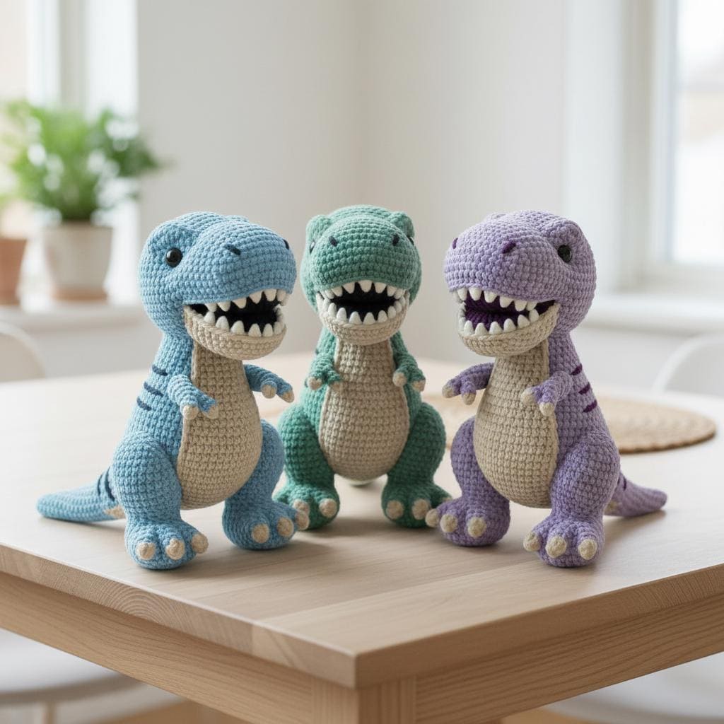 Standing T-Rex Crochet Pattern