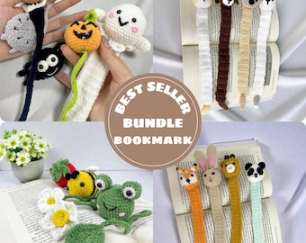 Crochet Animal Bookmark Pattern Bundle, Easy Amigurumi (PDF)