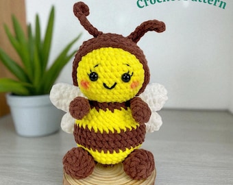 Bumble Bee Crochet Pattern PDF: Amigurumi Plush Toy (English US Terms)