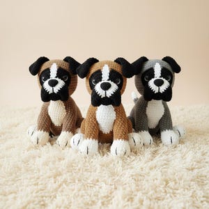 Amigurumi Boxer Hund Häkelanleitung Welpe Plüschtier (PDF-Muster)