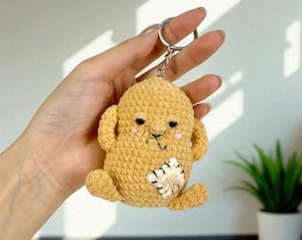 Potato Crochet Pattern: Amigurumi Plush Vegetable Keychain (PDF Pattern)