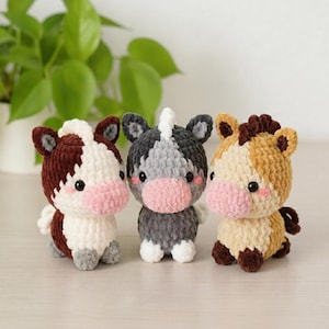 Mini Pony Crochet Pattern PDF, Farm Horse Amigurumi Plush Tutorial, Cute Handmade Gift
