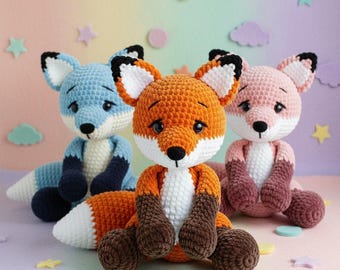 Fox Amigurumi Crochet Pattern, Easy Beginner Animal (PDF Pattern)