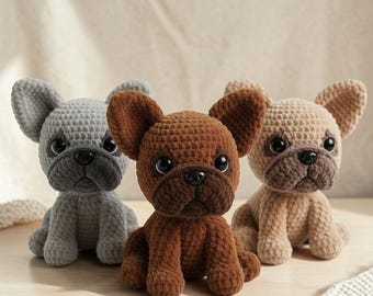 Mini French Bulldog Crochet Pattern: Amigurumi Dog (PDF Pattern English)