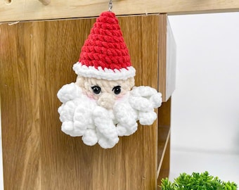 Patrón de ganchillo para llavero de Papá Noel: un amuleto navideño ideal para principiantes (PDF)