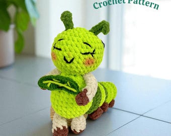 Patrón de oruga en PDF: Juguete amigurumi para principiantes