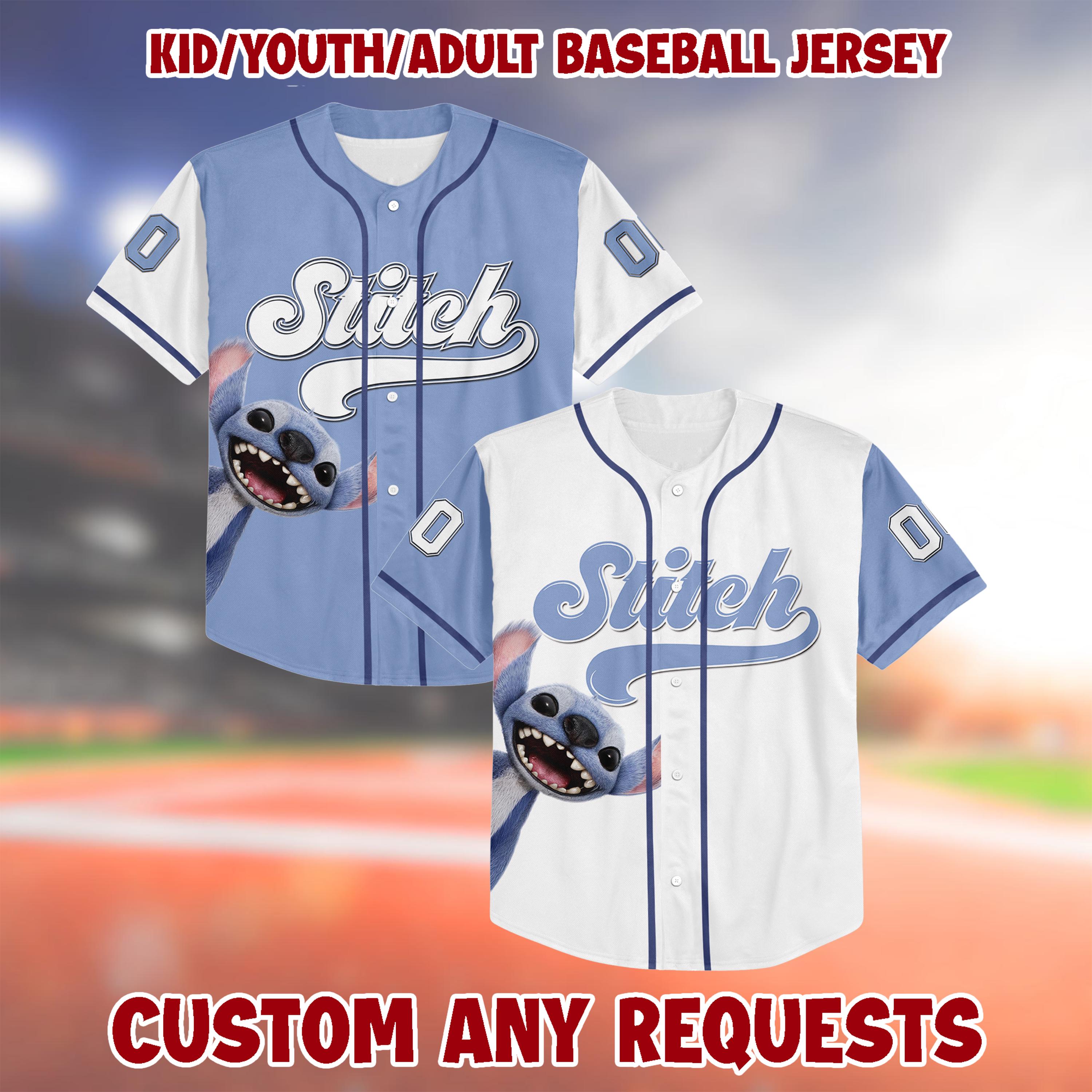 Discover Disneyyy Stitchh Baseball Jersey, Custom Stitchh Live Action