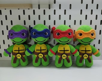 Patrón de crochet para amigurumi de tortuga, muñeca fácil de hacer para principiantes (PDF)