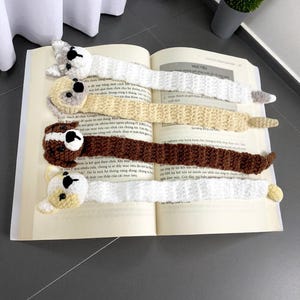 Dog Crochet Bookmark Pattern PDF, Amigurumi Puppy Book Mark Bundle, Cute Dog Lover Gift Idea, Crochet Animal Page Saver