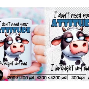Funny sublimation, sarcastic PNG digital download, coffee mug, sublimation, tote bag t-shirt, sarcastic png, funny cow, crazy cow, funny mug