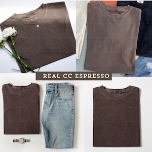 Espresso Comfort Colors 1717 T-Shirt Mockup Bundle, Oversized Mockup, Comfort Colors T-shirt Mockup, Print On Demand Mockup, Espresso Mockup