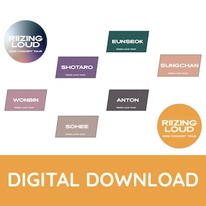 RIIZE Riizing Loud Tour Sticker Pack: Kpop Fan-Made Freebies (Digital Download)