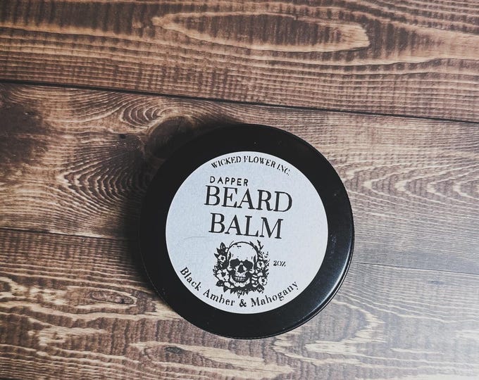 Beard Balm/100% Natural/ Promotes beard growth/ Strengthening/ Tames wild hair/Long lasting fragrance/ 2 oz.