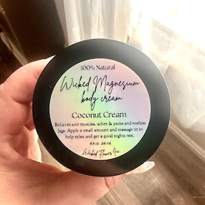 Wicked Magnesium body cream/Tallow/Cocoa Butter/Moisturizer/Natural ingredients/Sleep/Relaxation