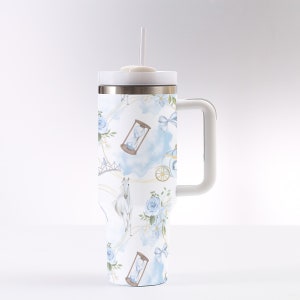 Cinderella 40 oz Tumbler With Handle, Princess Tumbler, Disney Inspired Drinkware, Fairytale Gift, Magical Cup